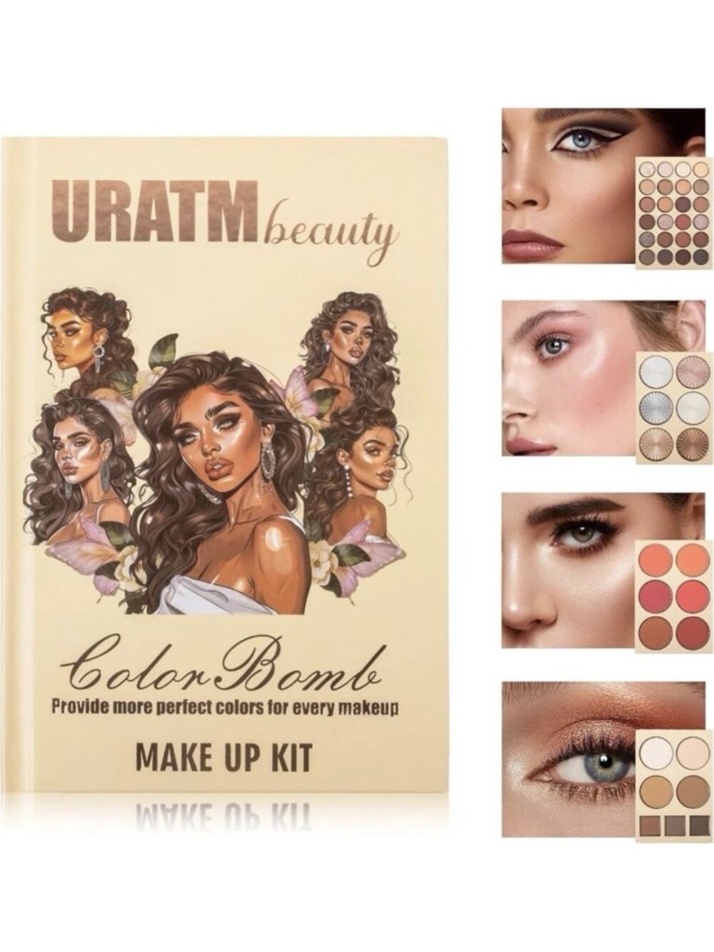 URATM Beauty Makeup Face Kit Eyeshadow Blush Highlighter Contour Color Bomb